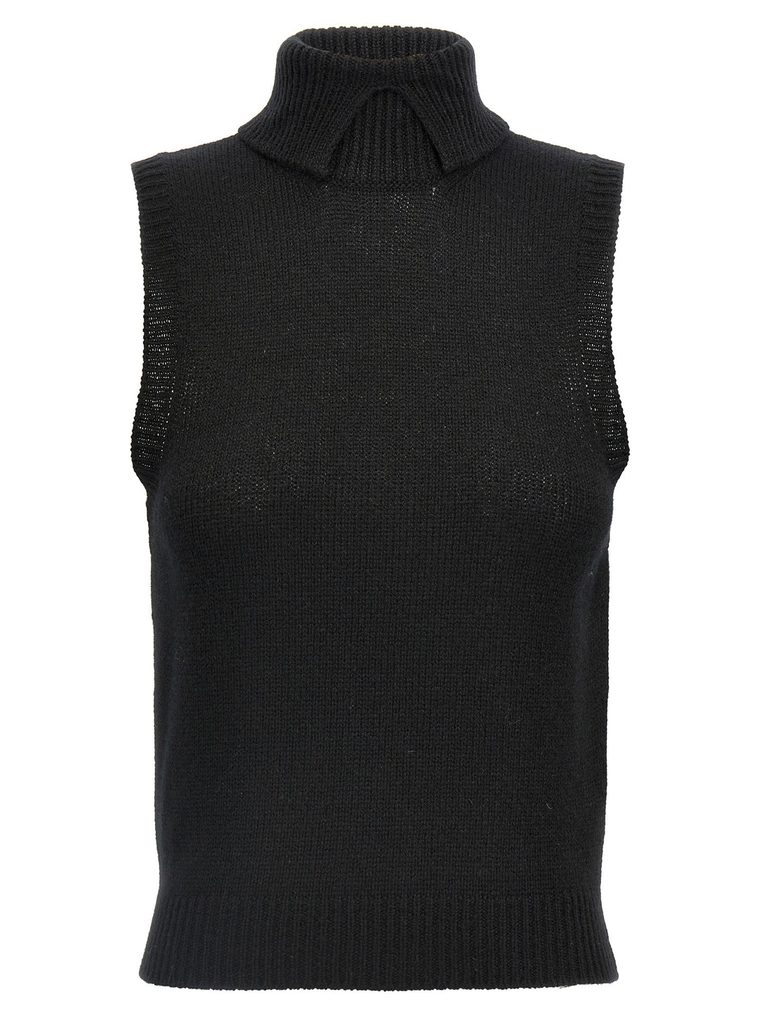 Prada Black Cashmere Sleeveless Jacket