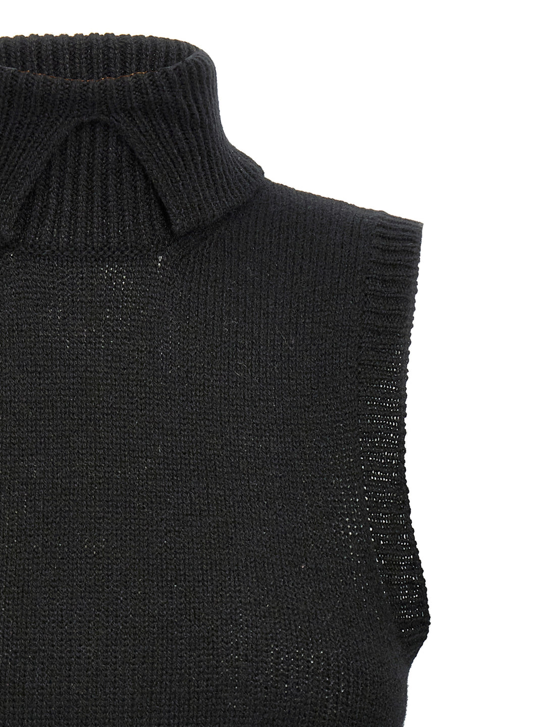 Prada Black Cashmere Sleeveless Jacket