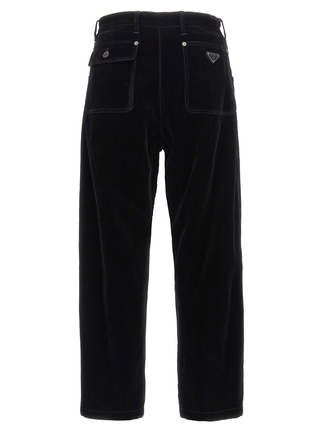Prada Black Cotton Casual Pants