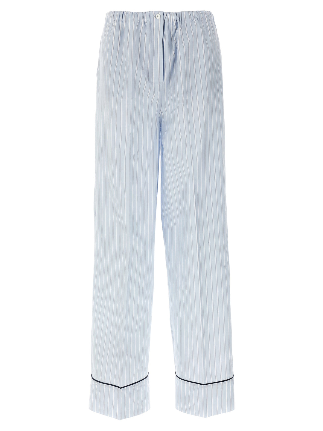 Prada Blue Cotton Casual Pants