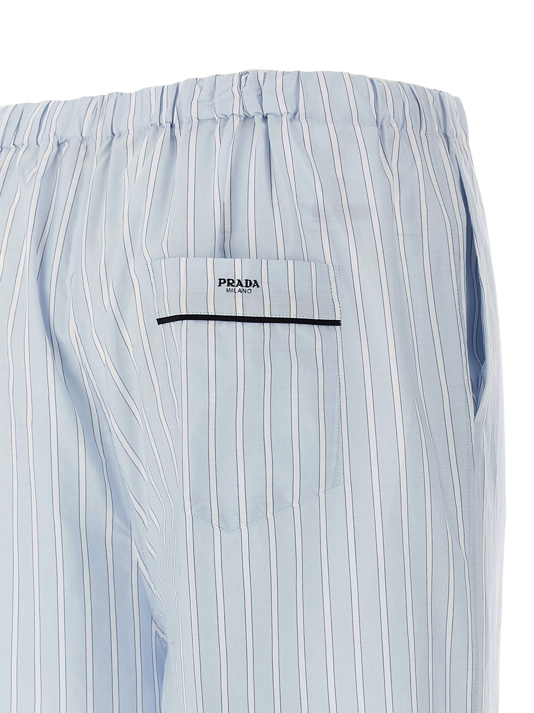 Prada Blue Cotton Casual Pants