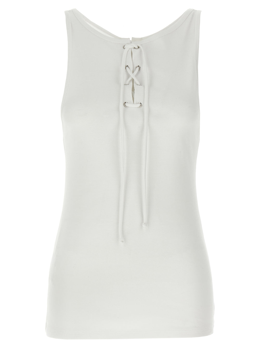 Prada White Cotton Tank Tops