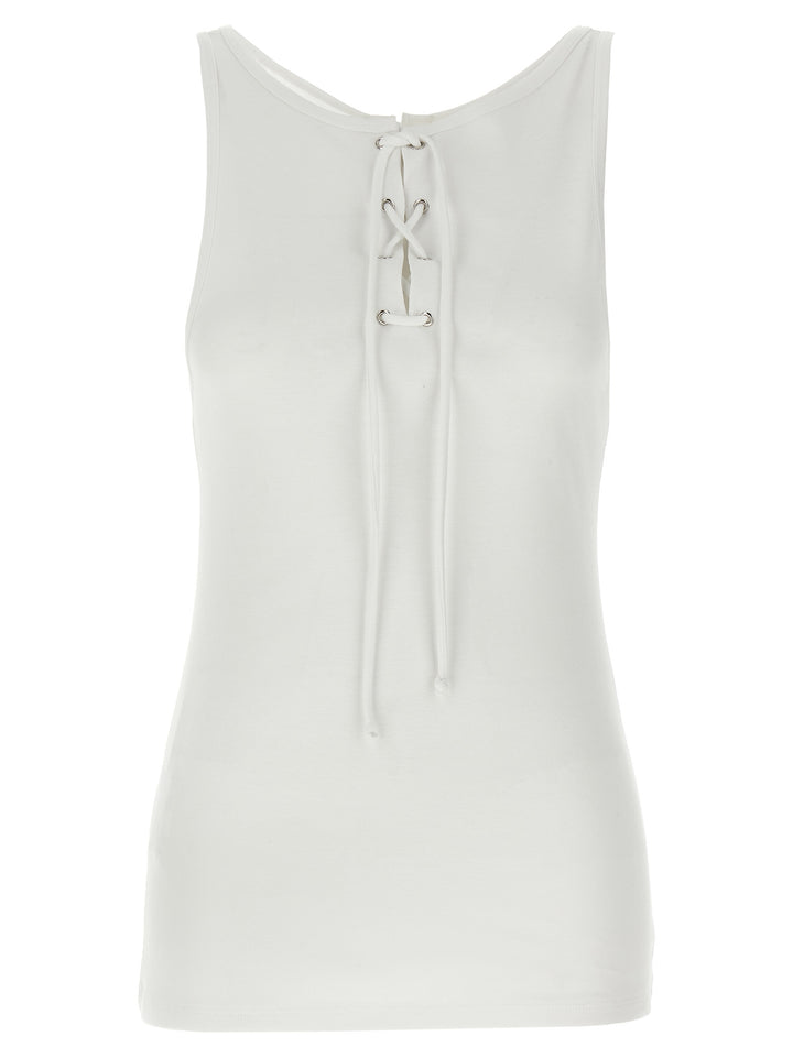 Prada White Cotton Tank Tops