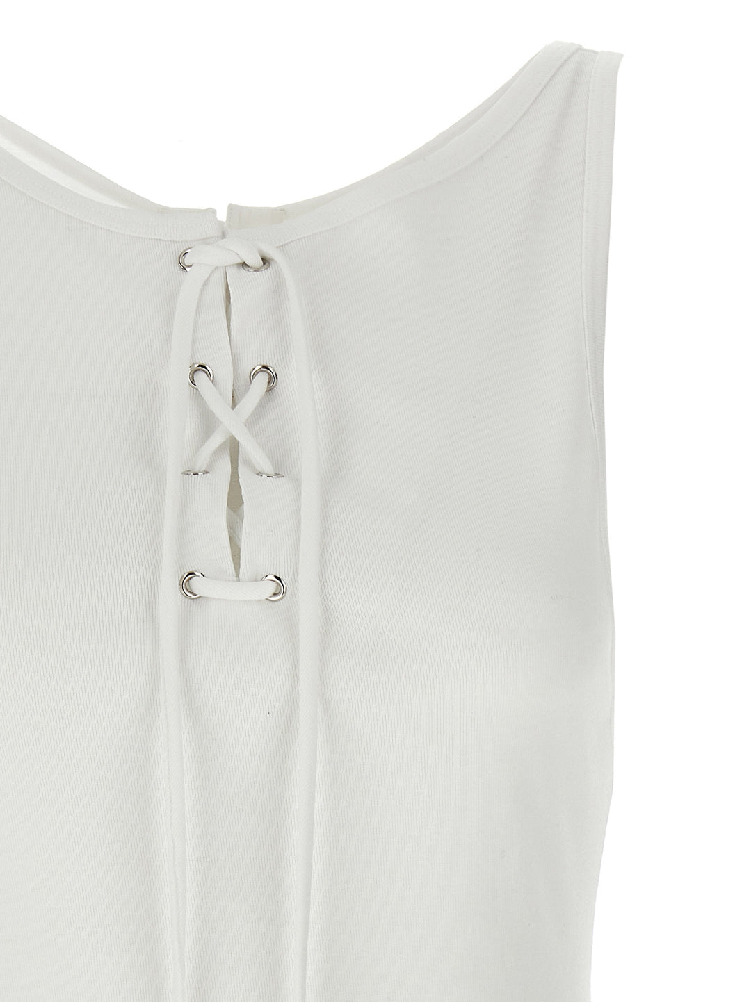 Prada White Cotton Tank Tops
