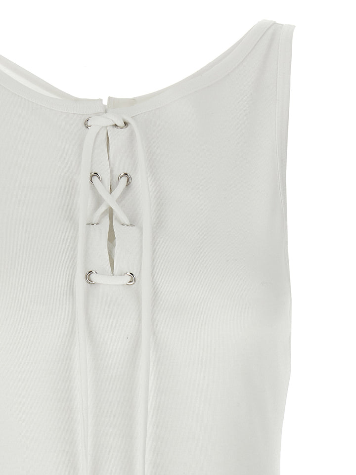 Prada White Cotton Tank Tops