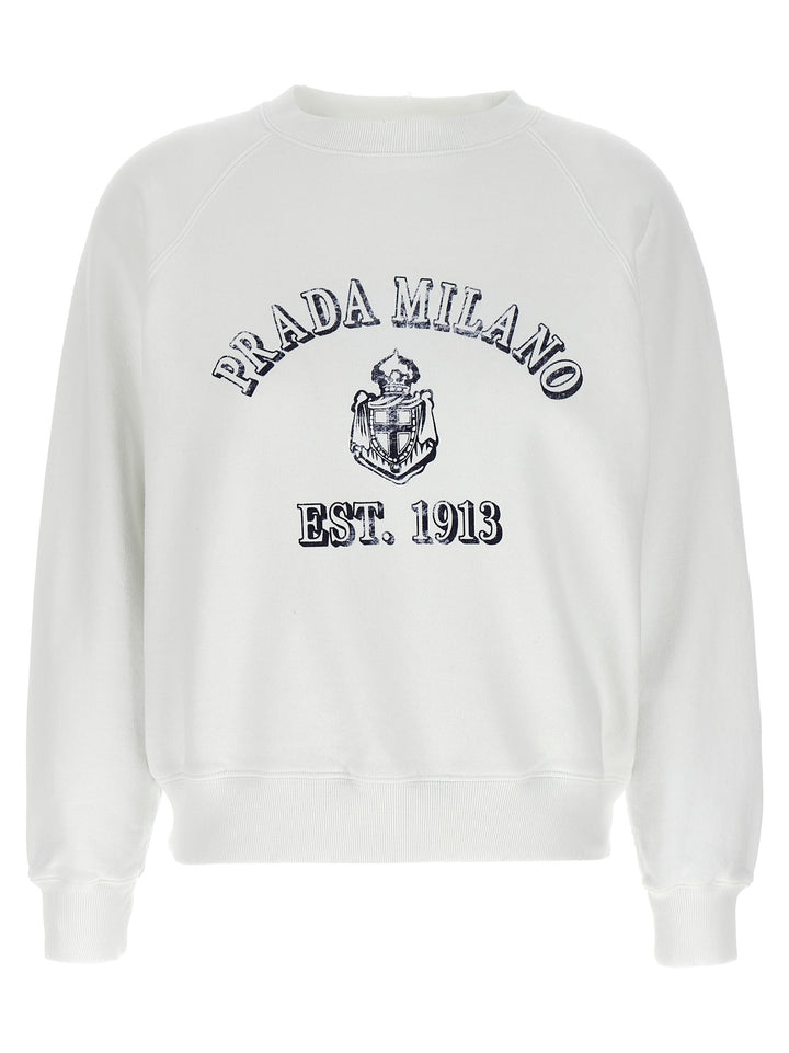Prada White Cotton Sweatshirt