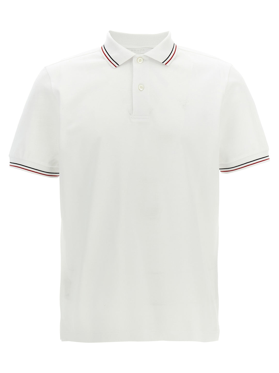 Prada White Cotton Polo Shirt