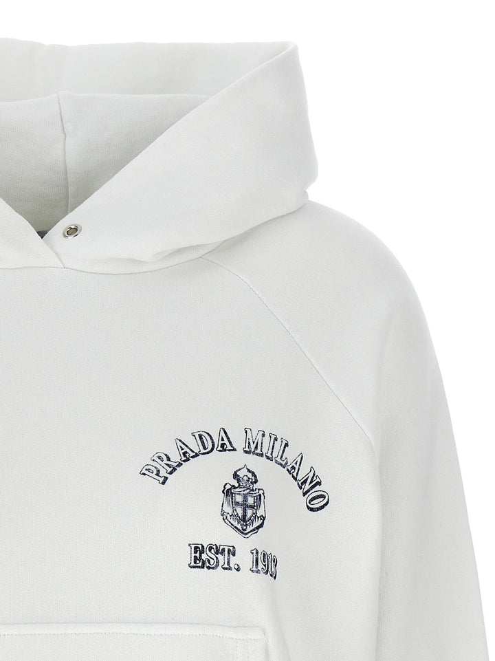 Prada White Cotton Sweatshirt
