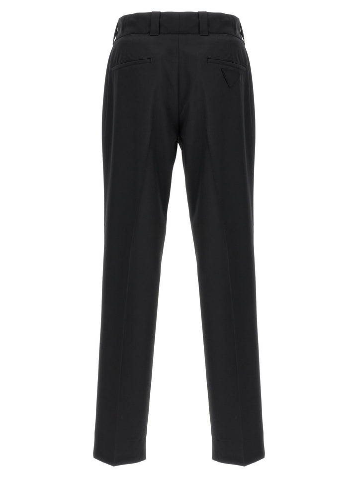 Prada Black Virgin Wool Casual Pants