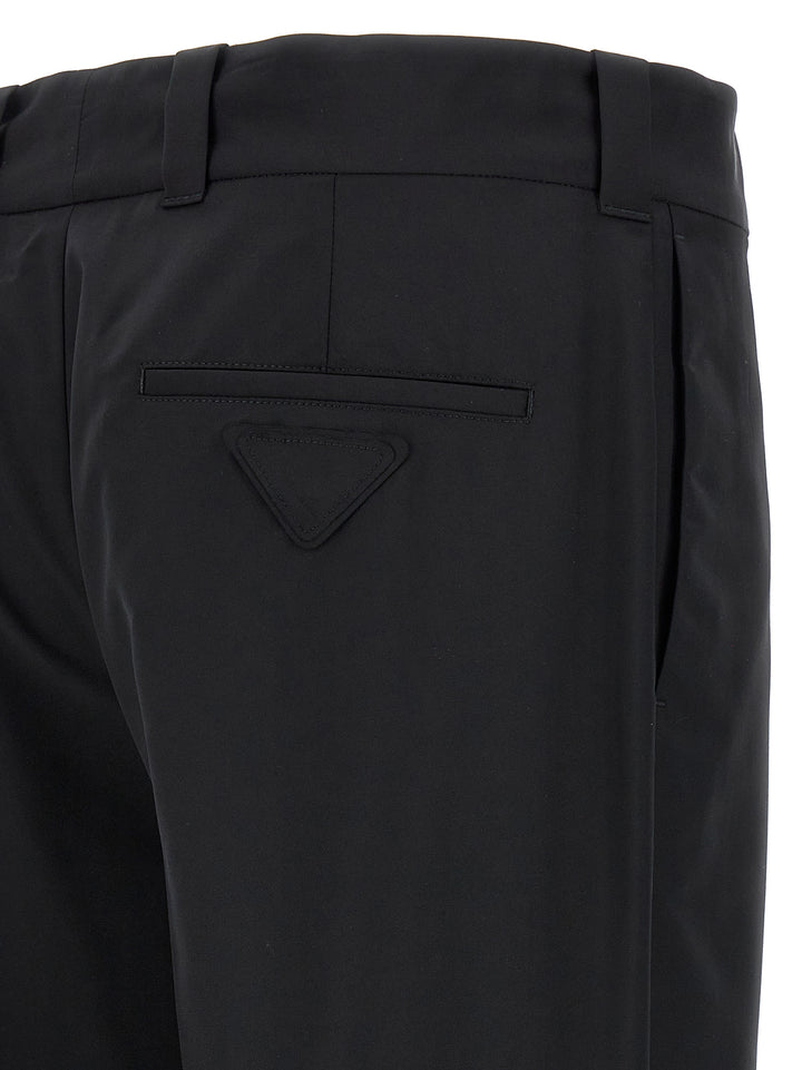 Prada Black Virgin Wool Casual Pants
