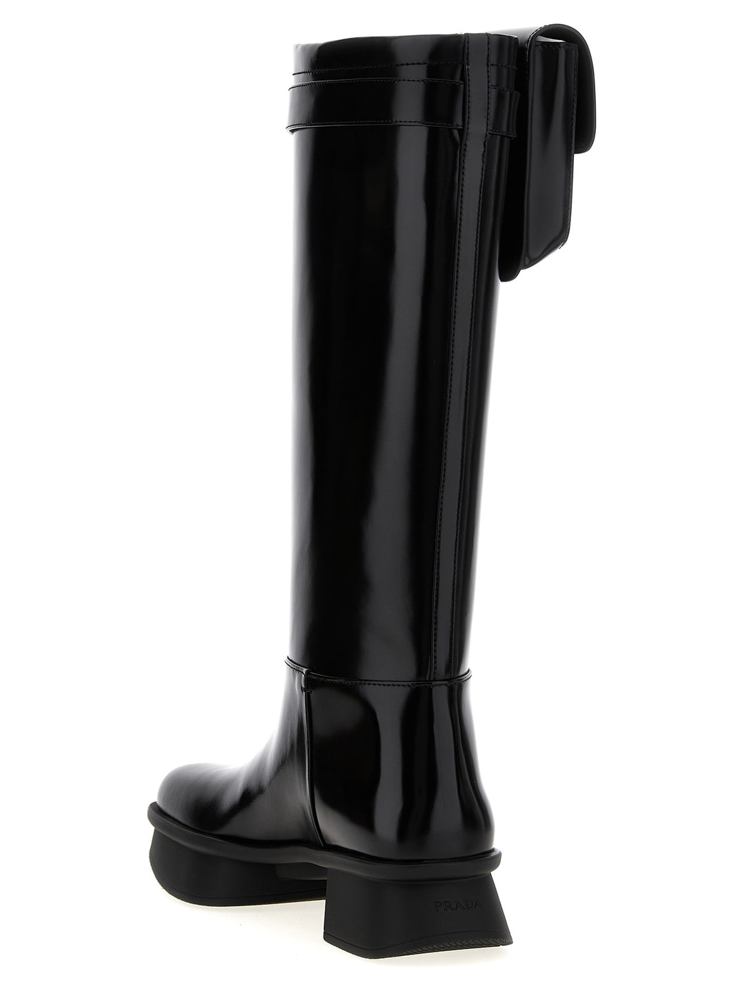 Prada Black Calfskin Over The Knee
