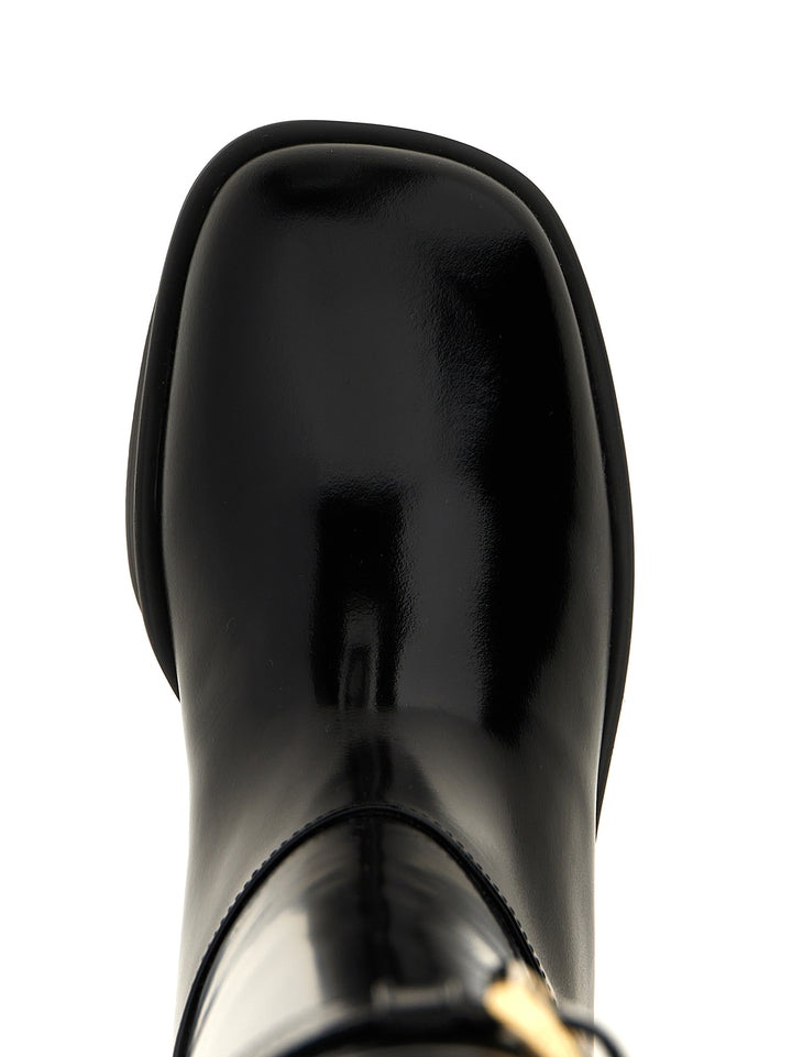 Prada Black Calfskin Over The Knee