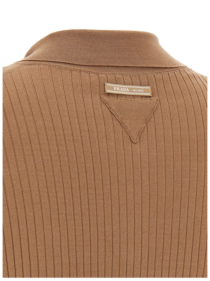 Prada Beige Cotton Polo Shirt