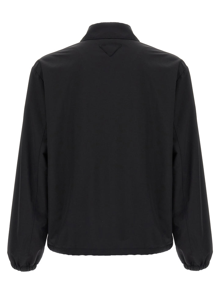 Prada Black Virgin Wool Full-Length Jacket