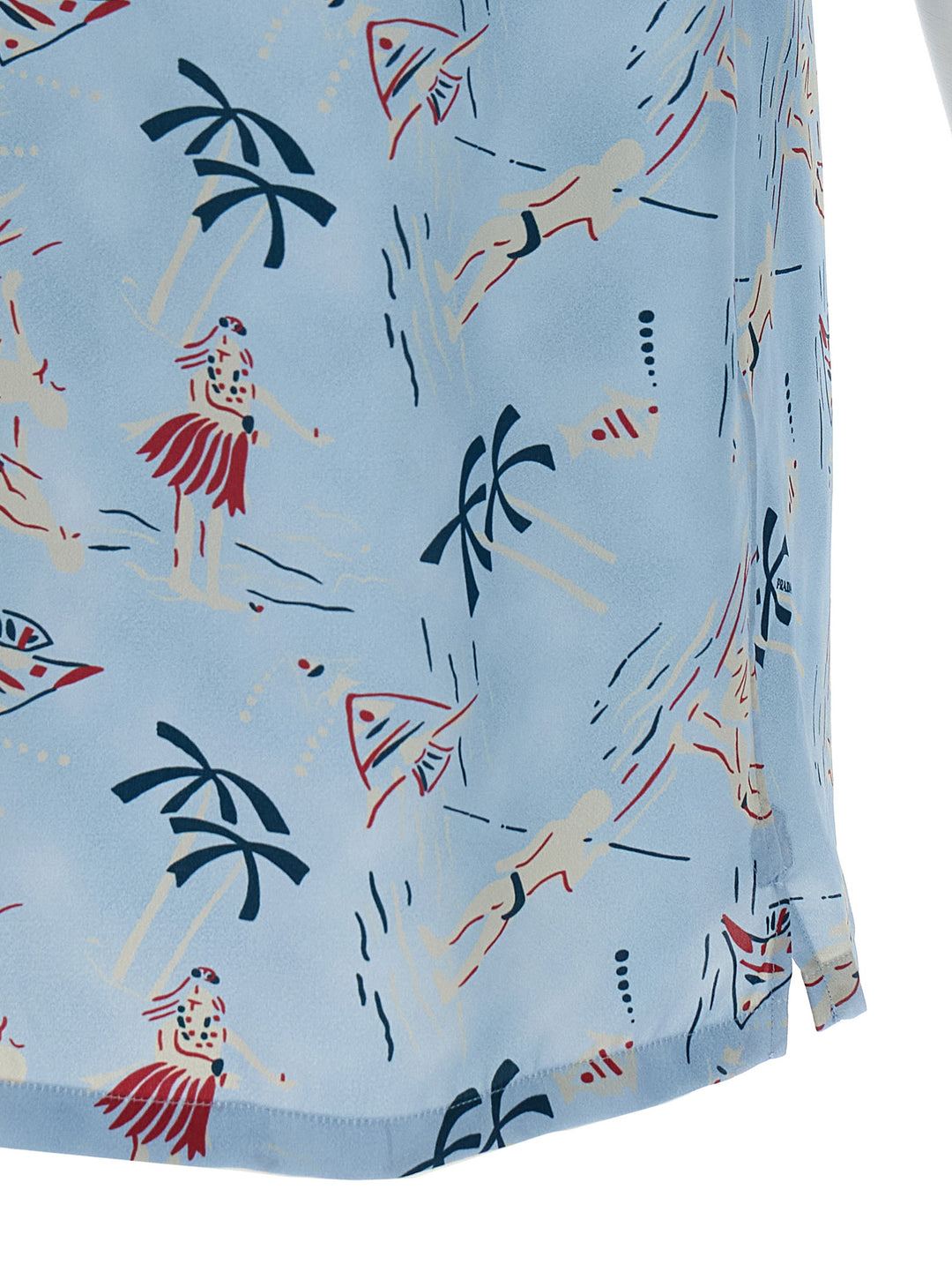 Prada Blue Viscose Blouse