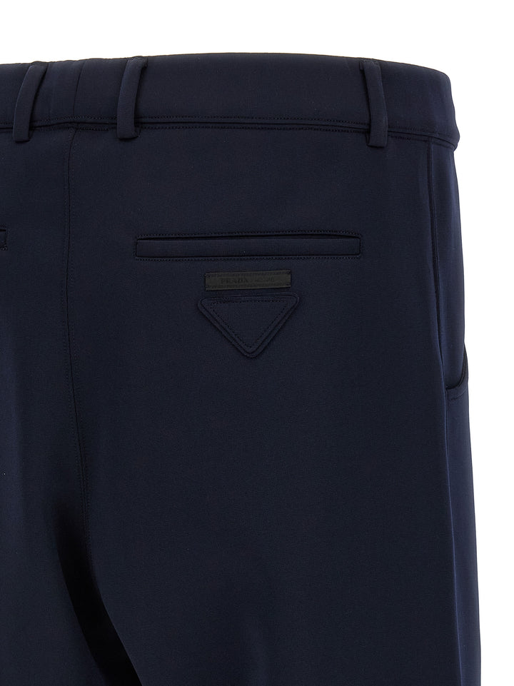 Prada Blue Polyester Casual Pants