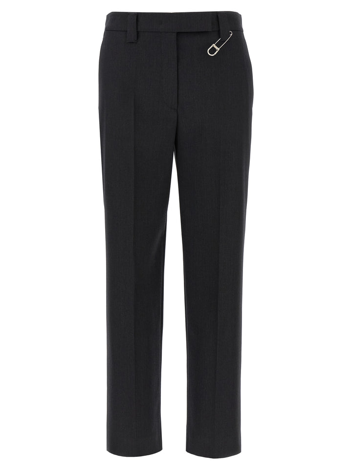 Prada Gray Virgin Wool Dress Pants