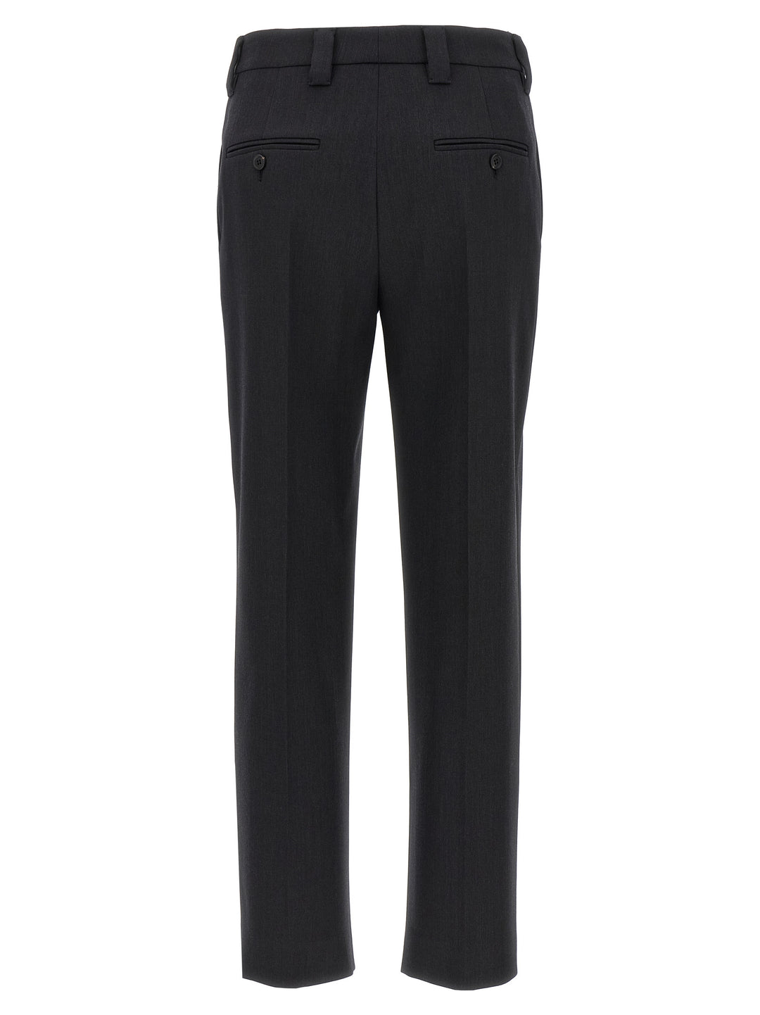 Prada Gray Virgin Wool Dress Pants