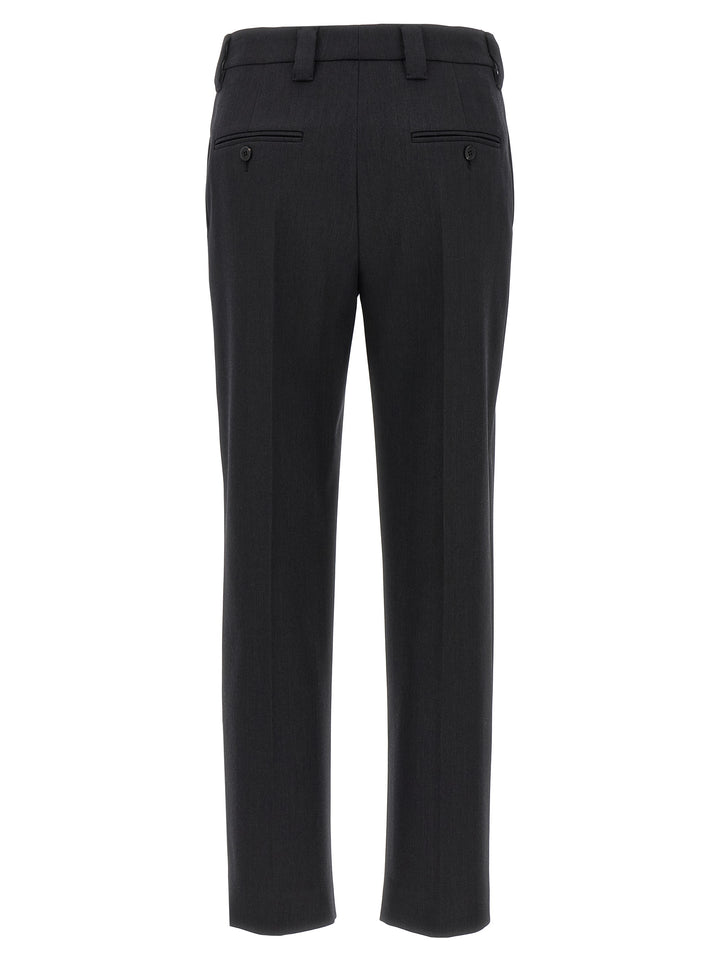 Prada Gray Virgin Wool Dress Pants