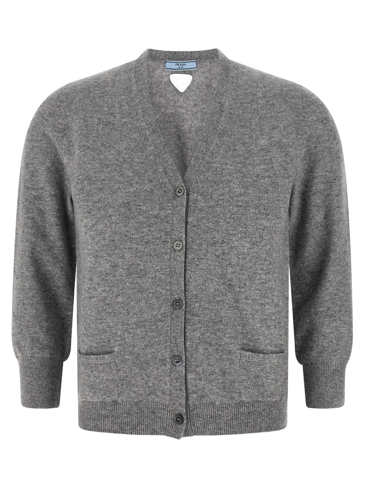 Prada Gray Cashmere Cardigan