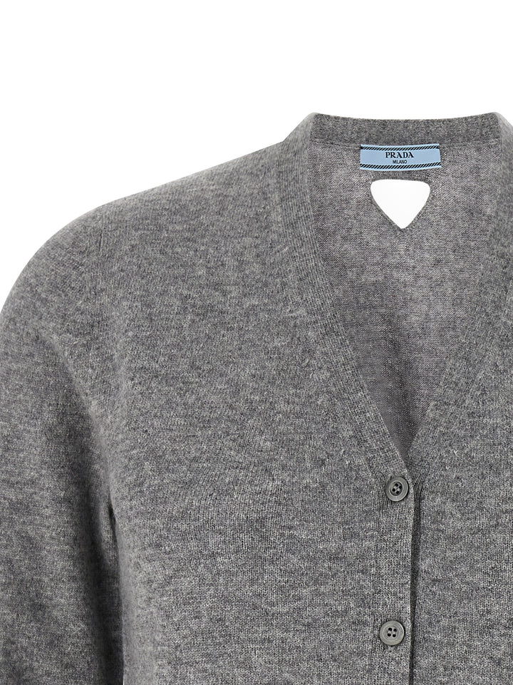 Prada Gray Cashmere Cardigan