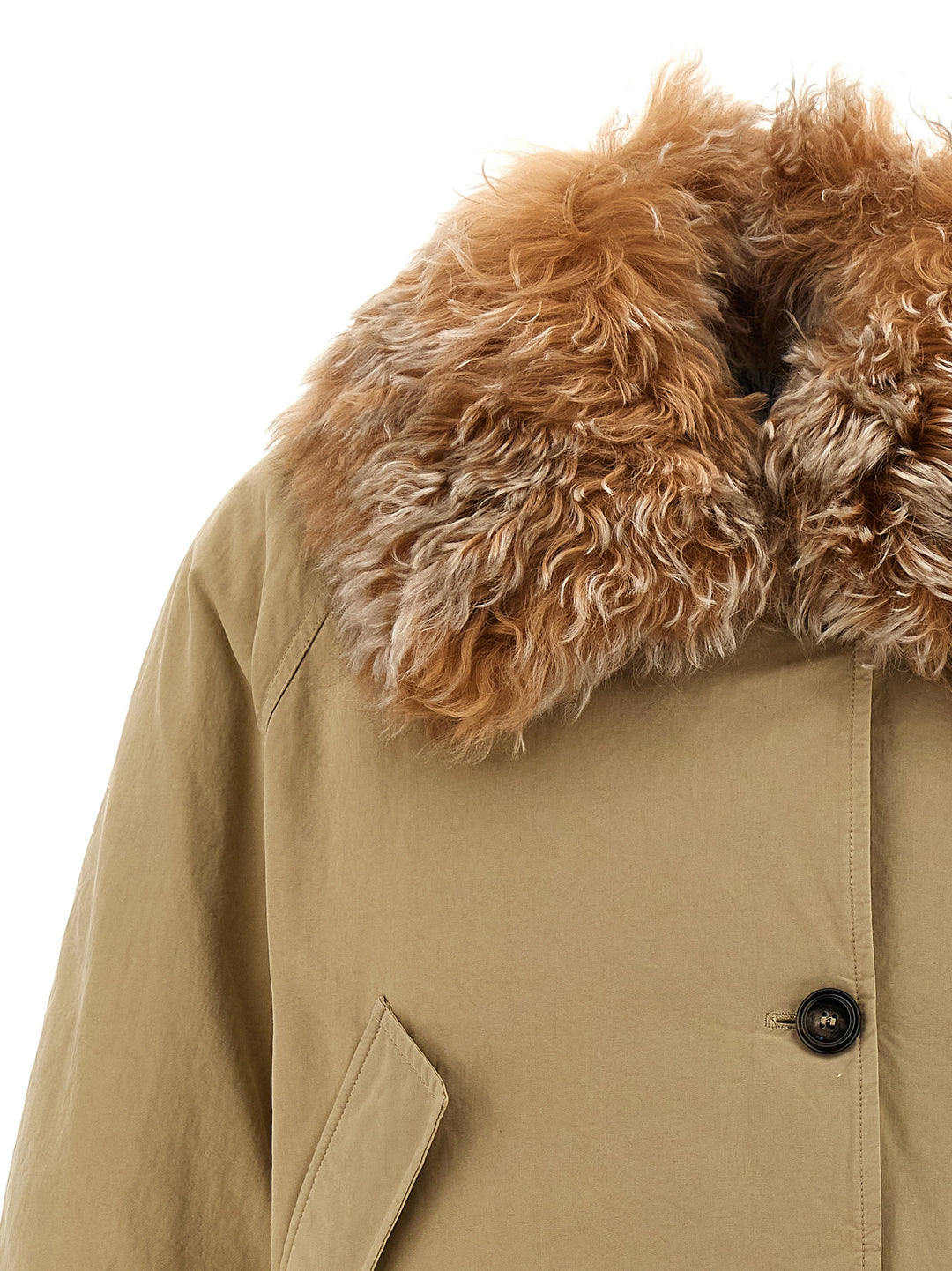 Prada Beige Cotton Full-Length Jacket