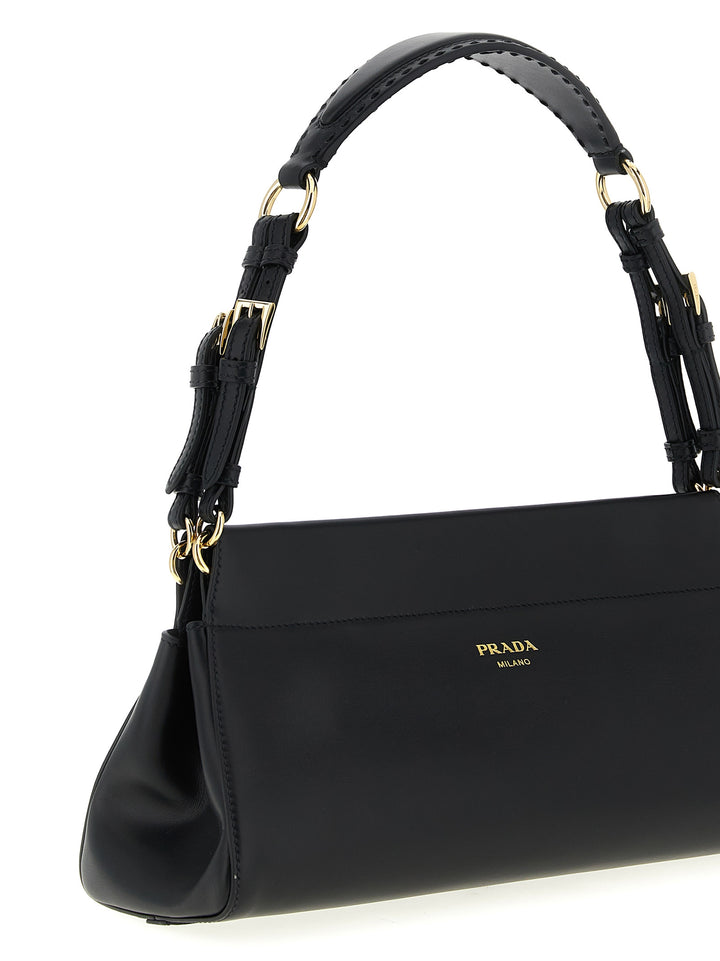Prada Black Calfskin Shoulder Bag