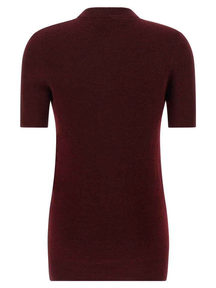 Prada Bordeaux Virgin Wool Cardigan