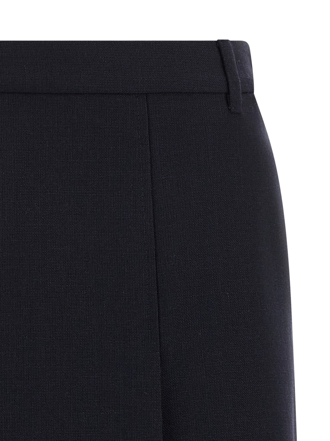 Prada Blue Virgin Wool Midi Skirt