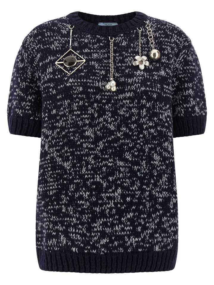 Prada Multicolor Virgin Wool Cardigan