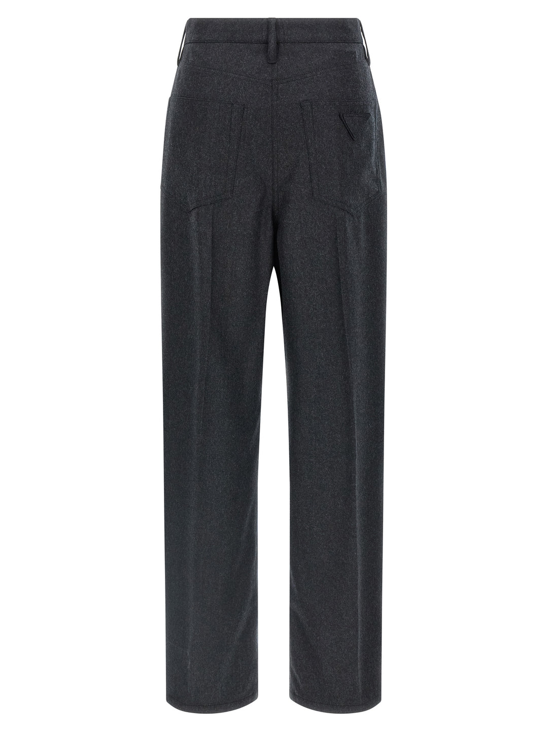 Prada Gray Virgin Wool Casual Pants