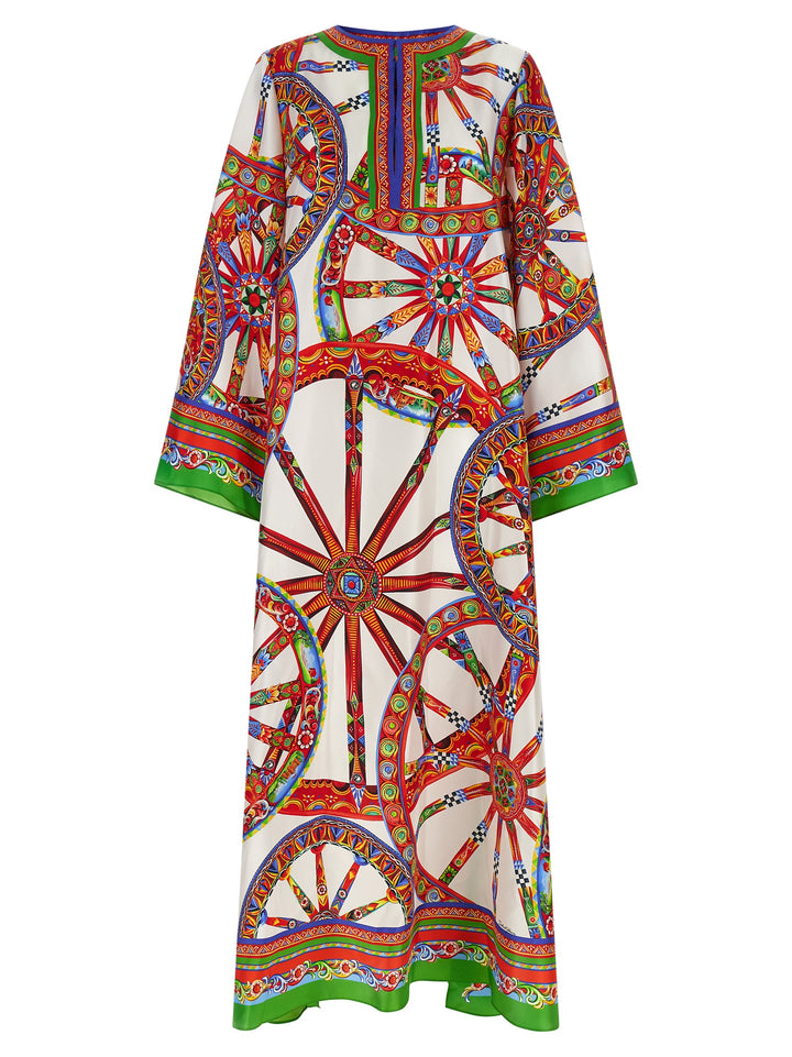 Dolce &amp; Gabbana Multicolor Silk Long Dress