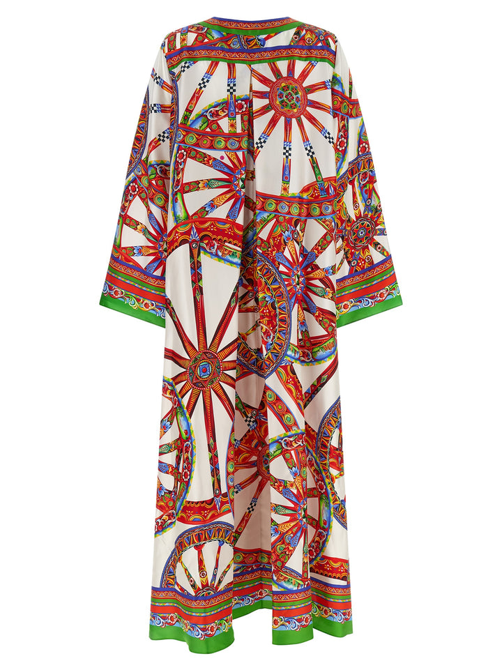 Dolce &amp; Gabbana Multicolor Silk Long Dress