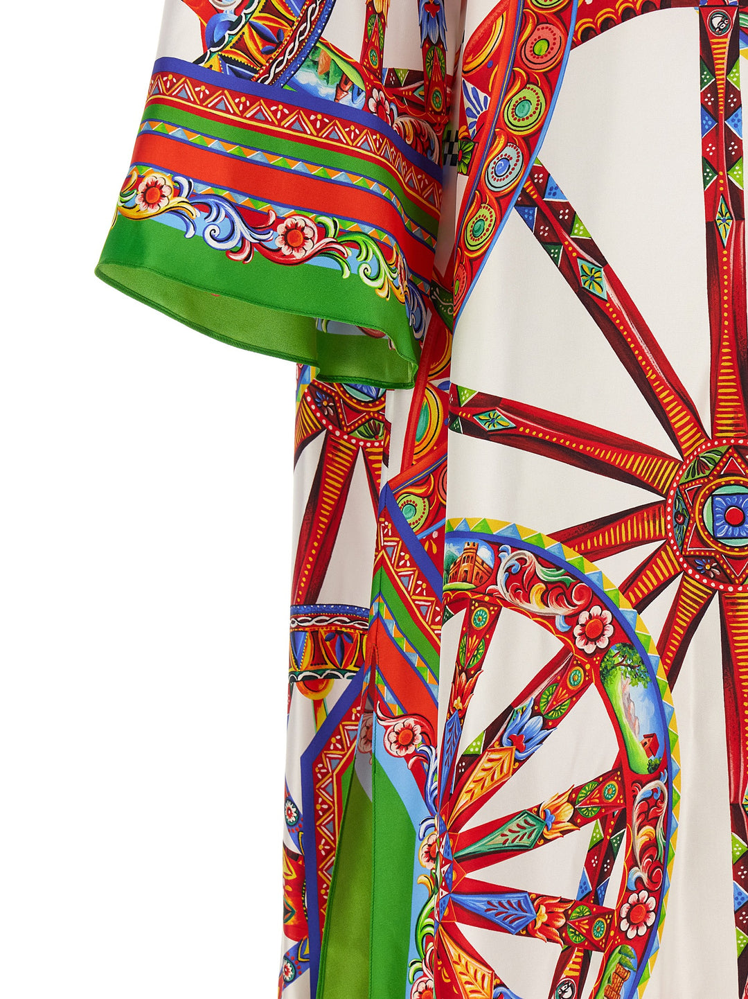 Dolce &amp; Gabbana Multicolor Silk Long Dress