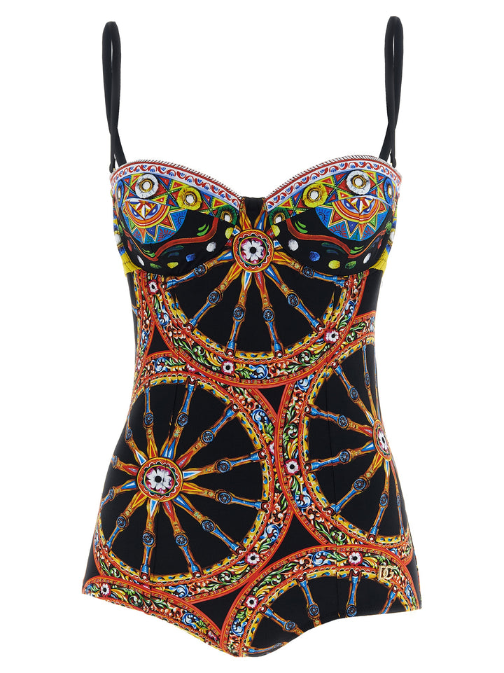 Dolce &amp; Gabbana Multicolor Polyamide One-Piece Swimsuit