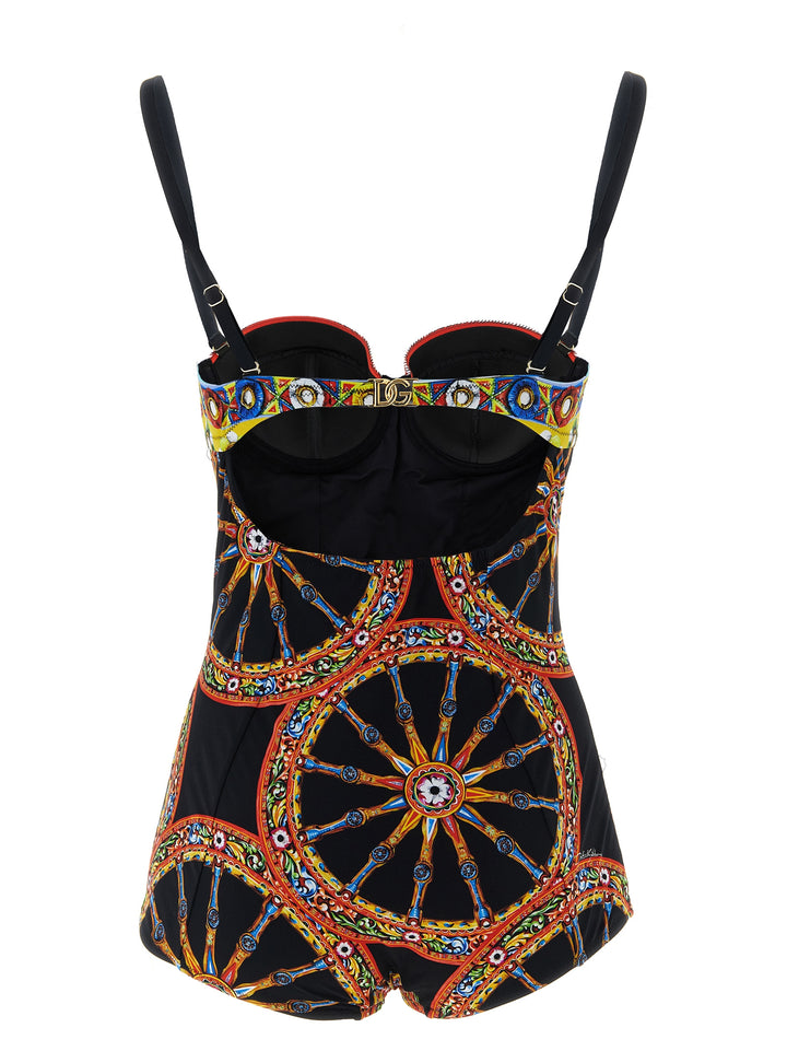Dolce &amp; Gabbana Multicolor Polyamide One-Piece Swimsuit