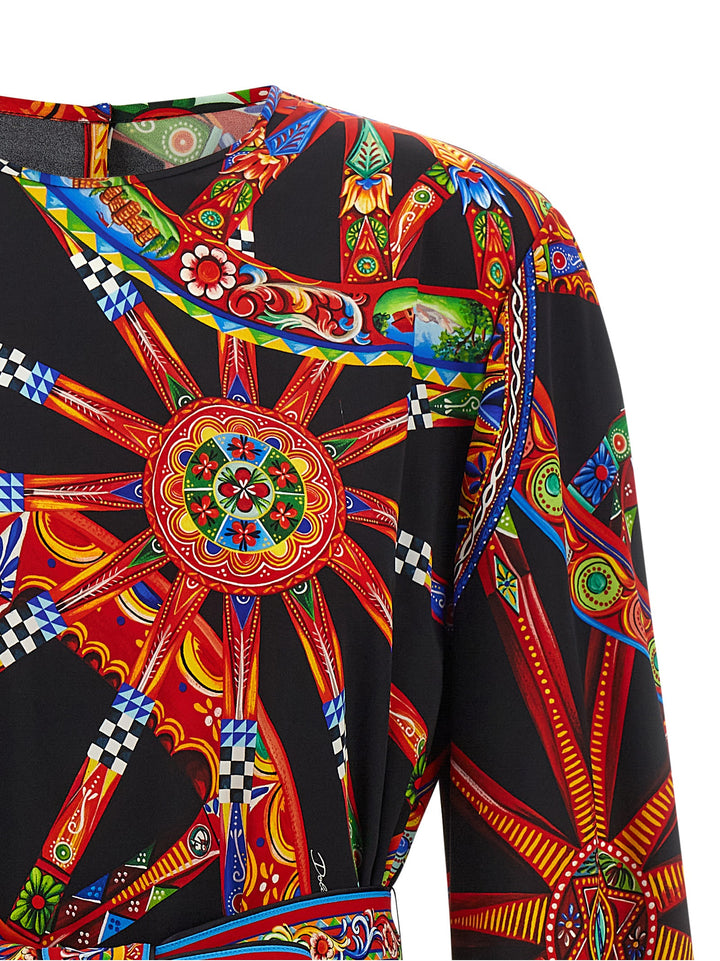Dolce &amp; Gabbana Multicolor Silk Short Dress