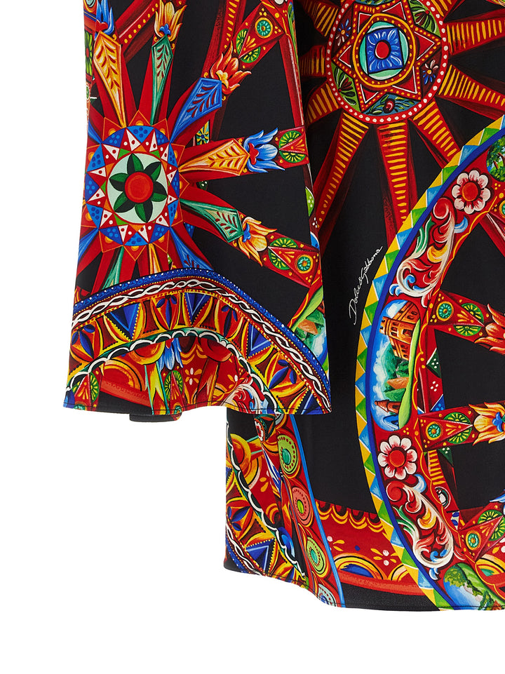 Dolce &amp; Gabbana Multicolor Silk Short Dress