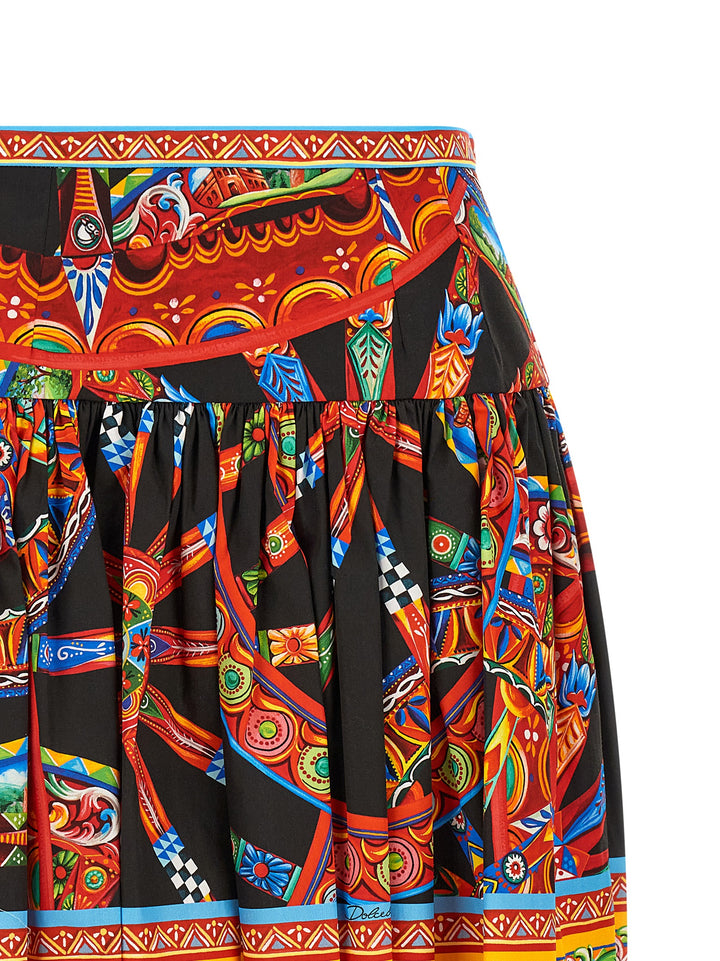 Dolce &amp; Gabbana Multicolor Cotton Long Skirt