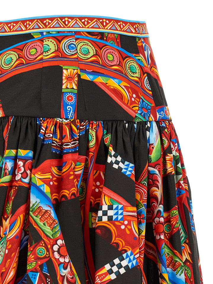 Dolce &amp; Gabbana Multicolor Cotton Long Skirt