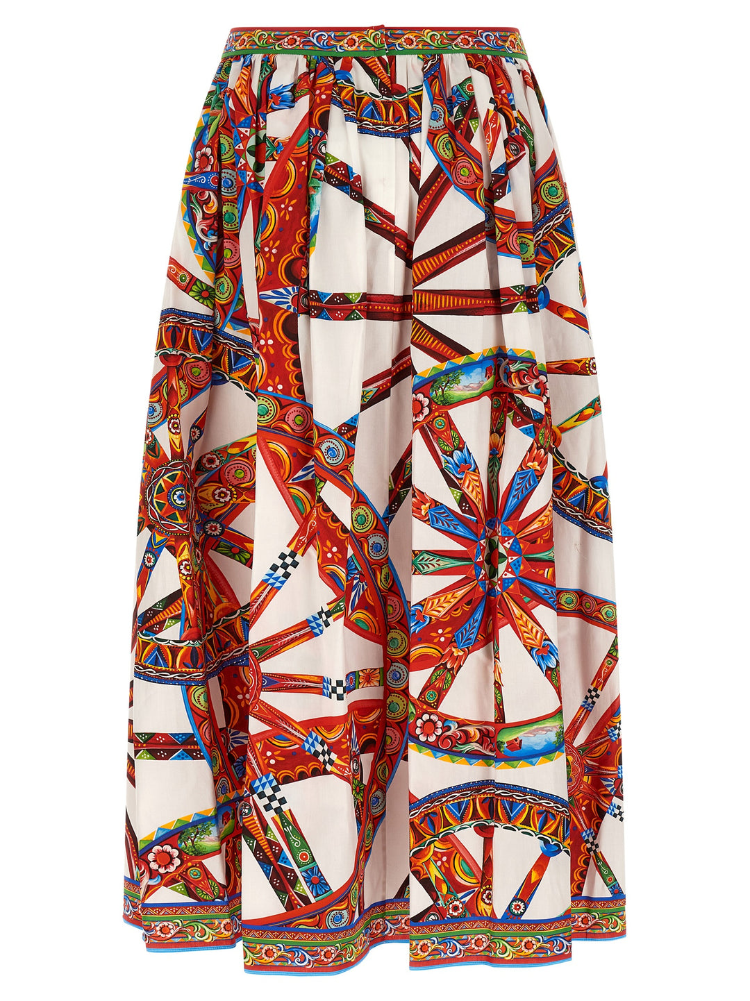 Dolce &amp; Gabbana Multicolor Cotton Midi Skirt