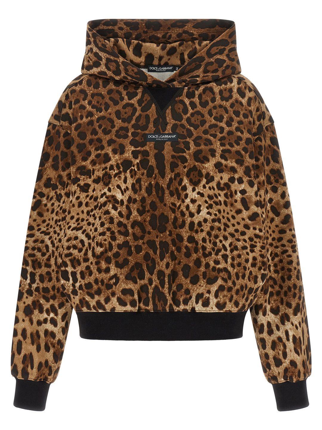 Dolce &amp; Gabbana Brown Cotton Hoodie