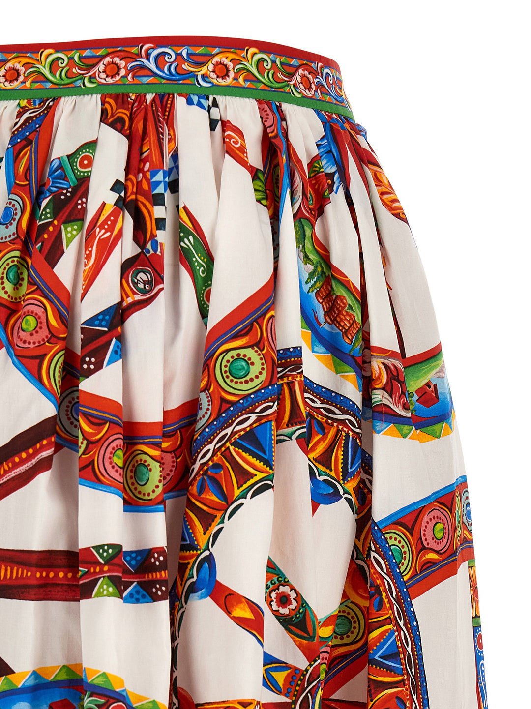Dolce &amp; Gabbana Multicolor Cotton Midi Skirt
