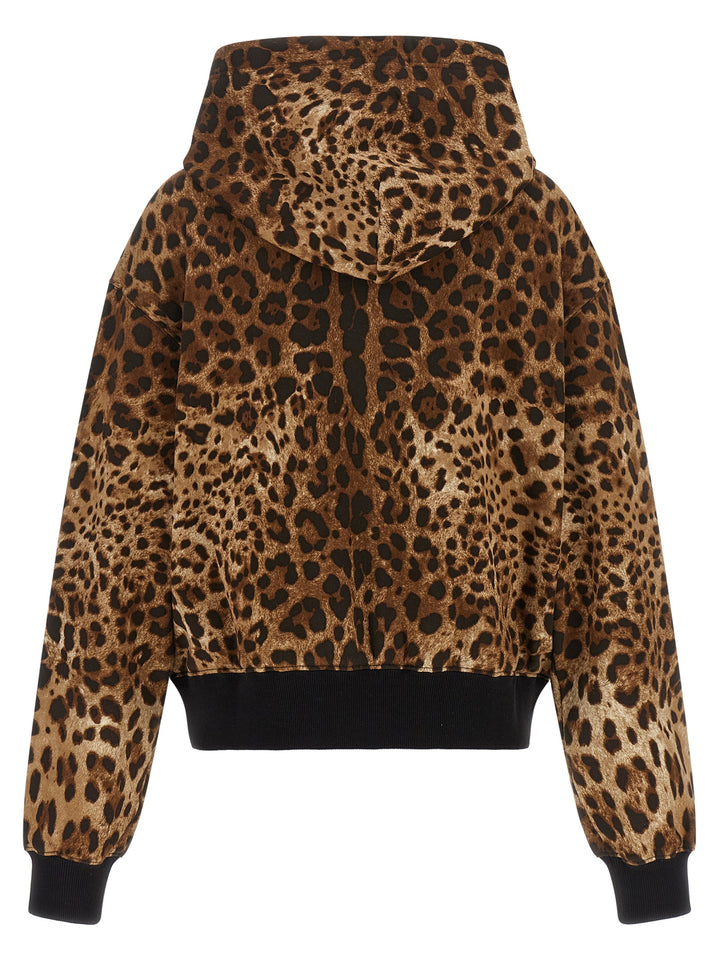 Dolce &amp; Gabbana Brown Cotton Hoodie