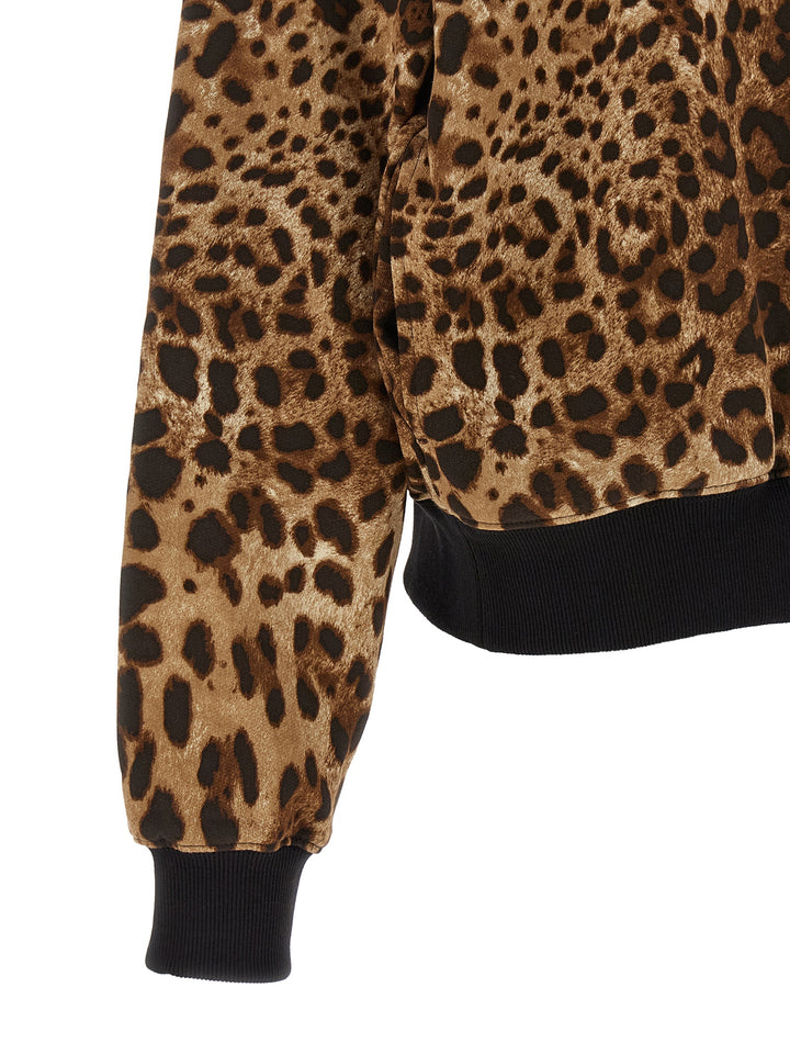 Dolce &amp; Gabbana Brown Cotton Hoodie