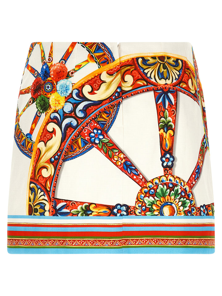 Dolce &amp; Gabbana Multicolor Cotton Long Skirt