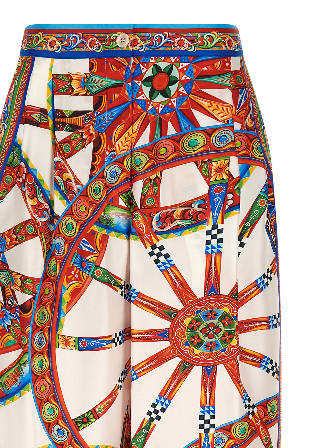 Dolce &amp; Gabbana Multicolor Silk Casual Pants