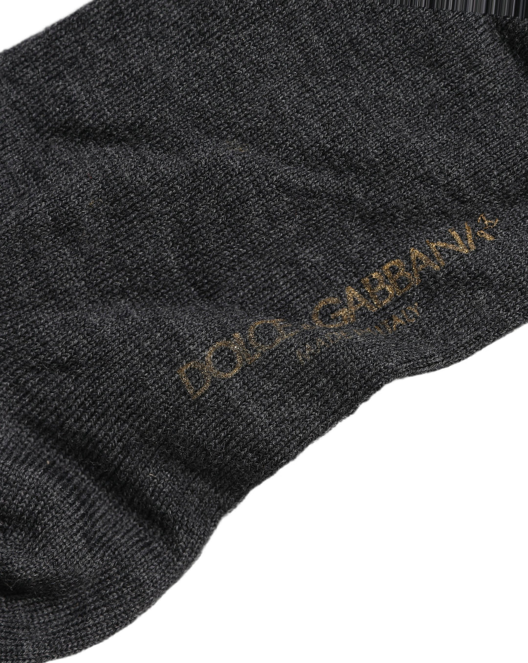 Dolce &amp; Gabbana Dark Gray Wool Over The Calf Knee High Accessory Socks