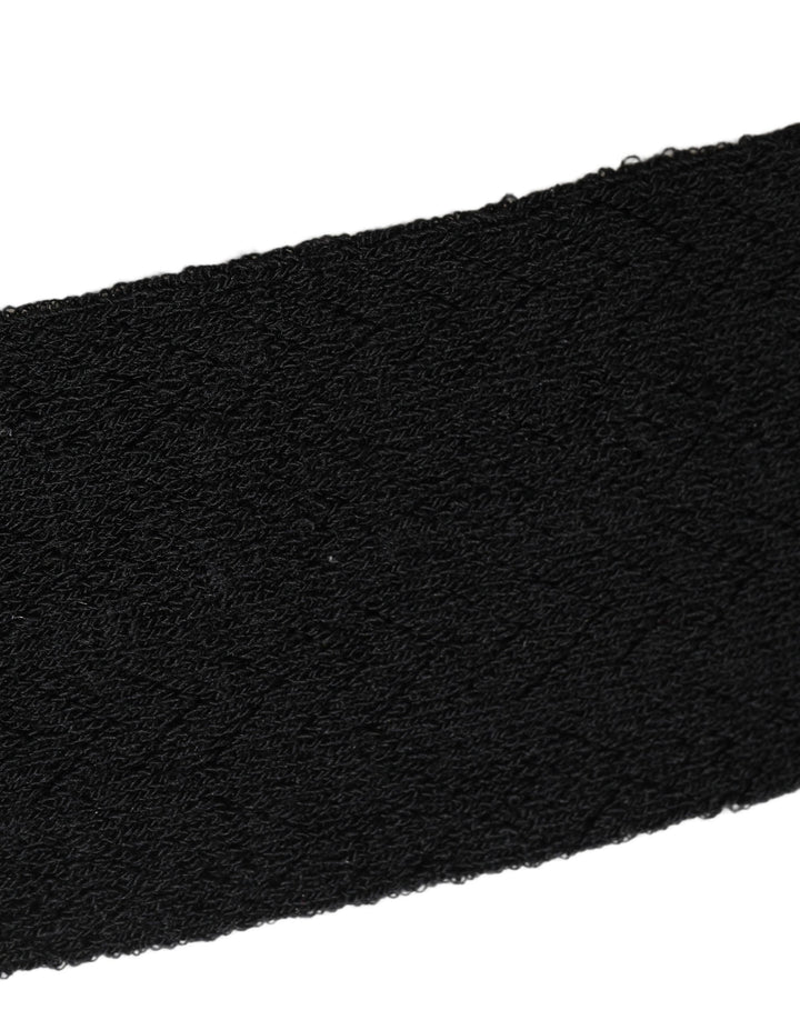 Dolce &amp; Gabbana Black Wool Logo Calf Long Women Accessory Socks