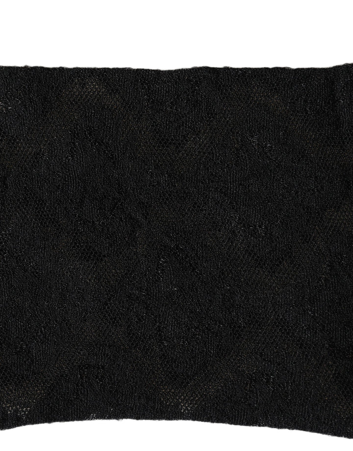 Dolce &amp; Gabbana Black Floral Nylon Stretch Mid Calf Socks
